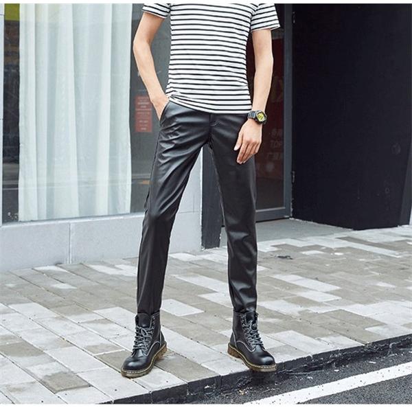 SALE! フェイクレザーパンツ 革パンツ メンズ 皮パン スキニー 美脚