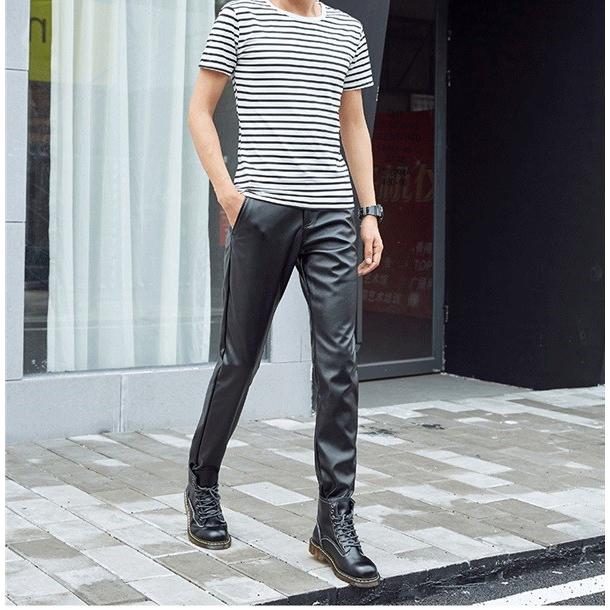 SALE! フェイクレザーパンツ 革パンツ メンズ 皮パン スキニー