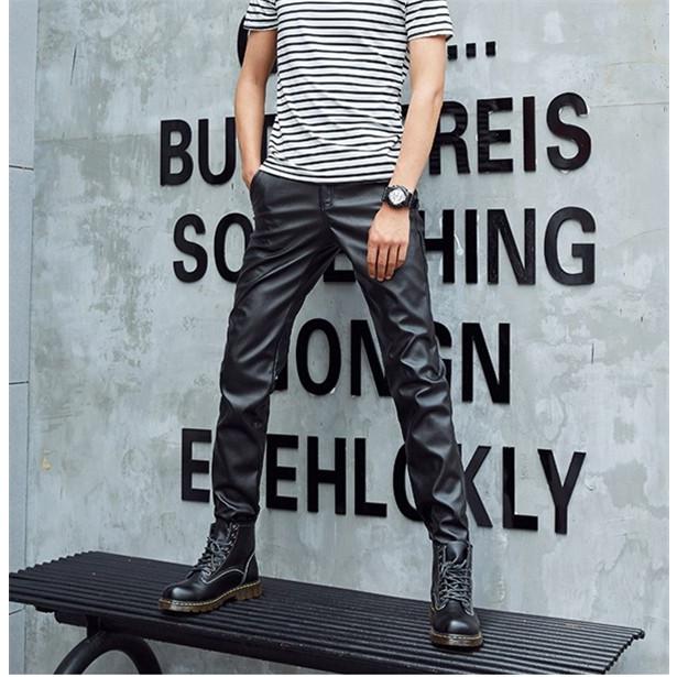 SALE! フェイクレザーパンツ 革パンツ メンズ 皮パン スキニー 美脚