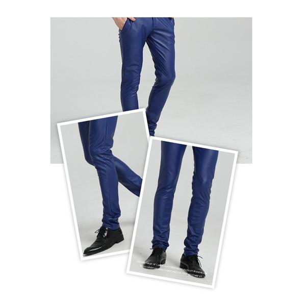 SALE! フェイクレザーパンツ 革パンツ メンズ 男性 皮パン スキニー