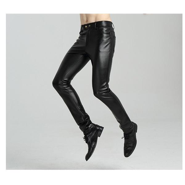 上質牛革 レザーパンツ タイト 美シルエット UNITED ARROWS レザーパンツブーツカット（牛革/日本製）ツヤ有り｜革製品専門