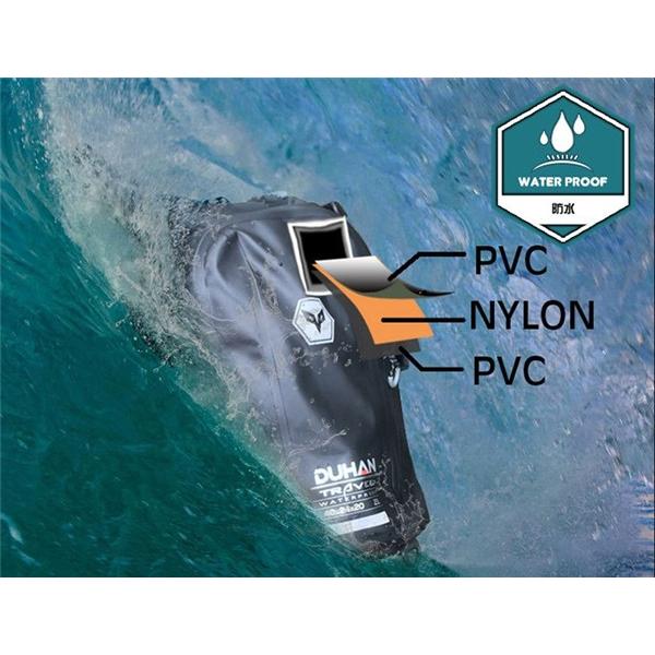 【完全防水】DUHAN  23L リュックサック アウトドア デイパック バックパック メンズ レディース 大容量 キャンプ 登山 バイク用バッグ ブラックの画像
