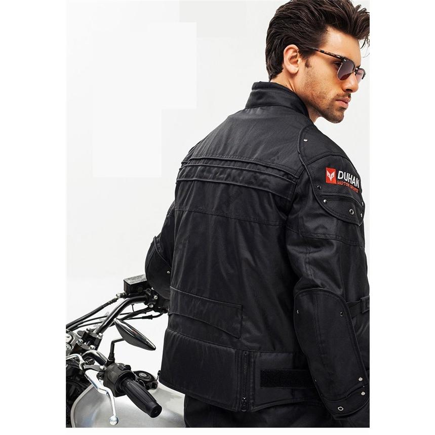 【時間限定SALE！】 DUHAN 上下2点セット バイクジャケット メンズ レーシングパンツ ライダースブルゾン　スーツ　ライディングパンツ　春夏秋冬用