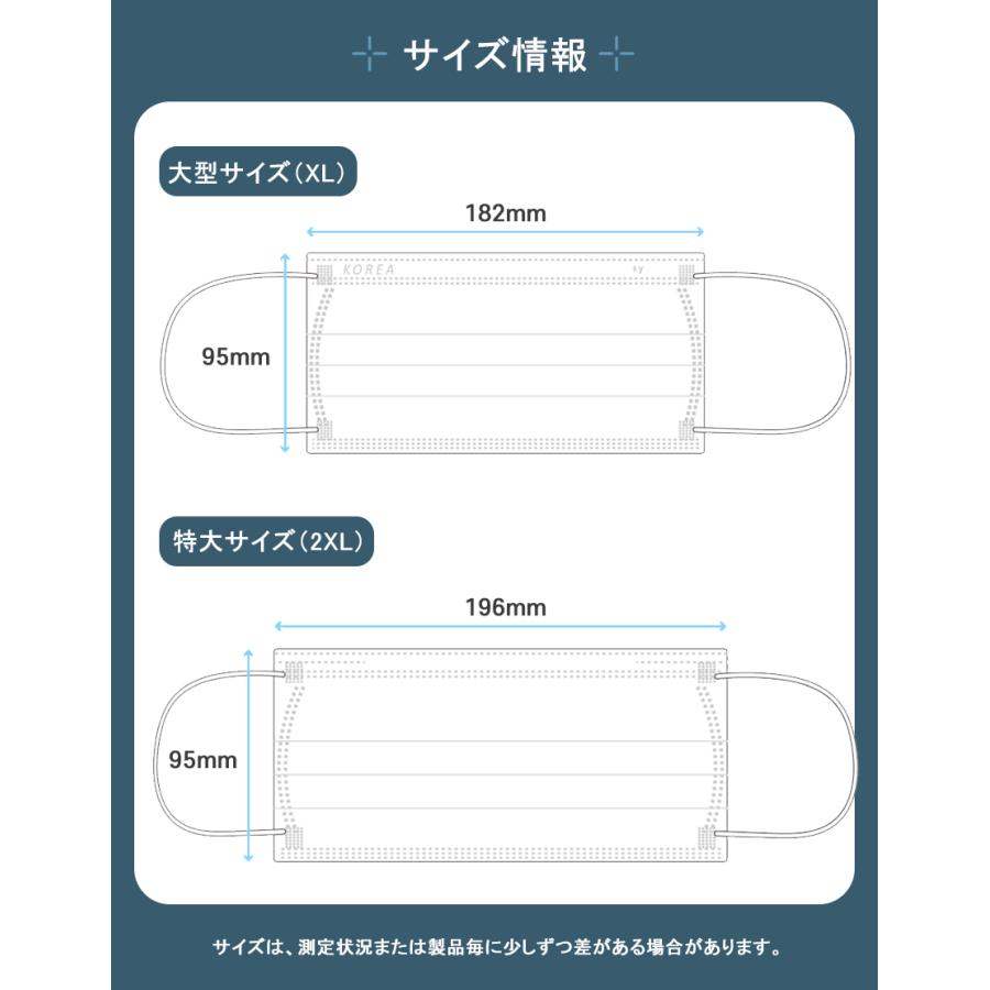 大きな不織布マスク50枚新発売 大きいXL 2XLサイズ 色も白と黒
