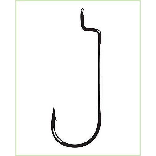 【正規販売店】 - (5/0) Gamakatsu (Black) 25 Of Hook-Pack Worm Offset Bend Round フライロッド