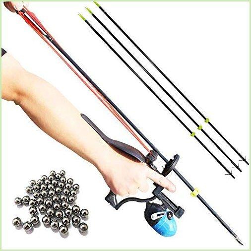 売れ筋ランキングも掲載中！ Hunting & Fishing ABS HANDBAIGE Slingshot Mag Slingshots Reel Fishing Slingshot Arrow Archery Shot Bowfishing Kit Catapult Velocity High Set ベイトリール（ルアー用）