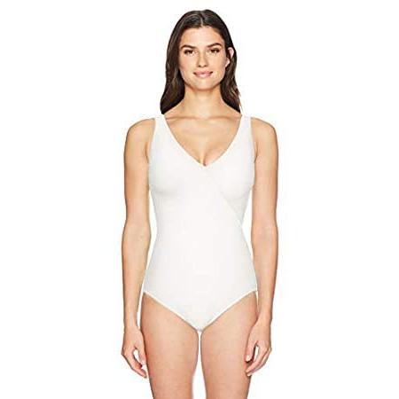 速くおよび自由な Standard Women's 特別価格Gottex Textured White-Ex好評販売中 Jazz Swimsuit, Piece One Surplice サウナスーツ
