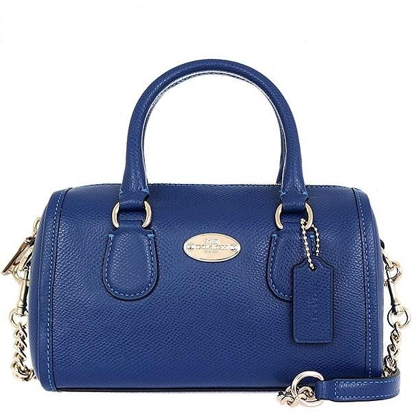 絶対一番安い デニム ショルダーバッグ バッグ Coach コーチ 15春夏新作 Imden 送料無料 クロスグレーン レディース サッチェル ベビー ベネット レザー バッグ