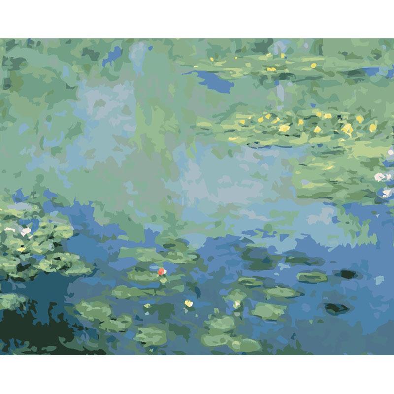 送料無料 数字塗り絵 Diy 油絵 名画 クロード モネ 睡蓮 デジタル油絵 簡単 大人の塗り絵 自由研究 インテリア 絵画 塗り絵セット 40 50 枠付き Jw Lulu Closet 通販 Yahoo ショッピング