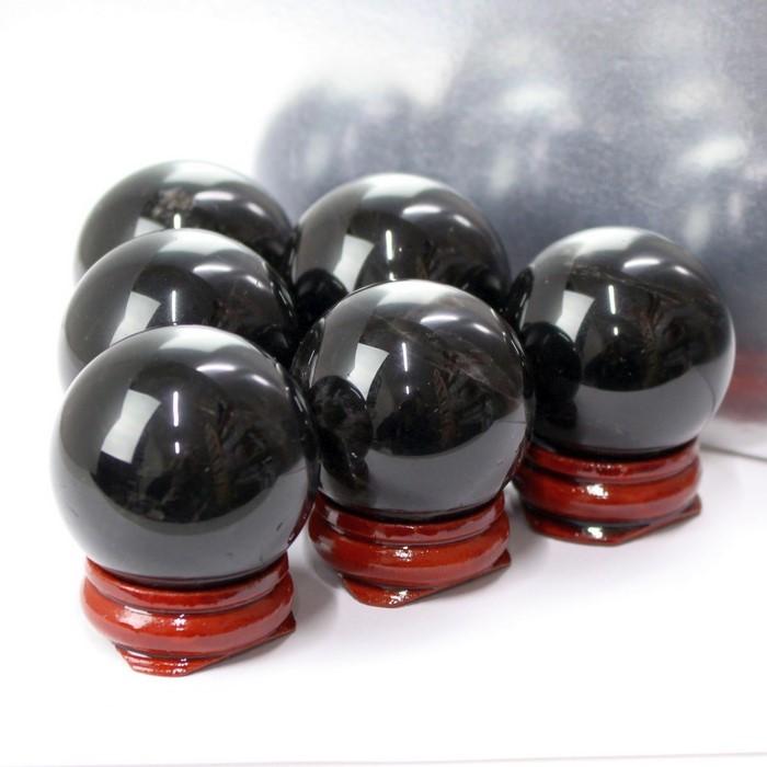 モリオン 丸玉 原石 morion 黒水晶 水晶玉 一点物【35-38mm玉