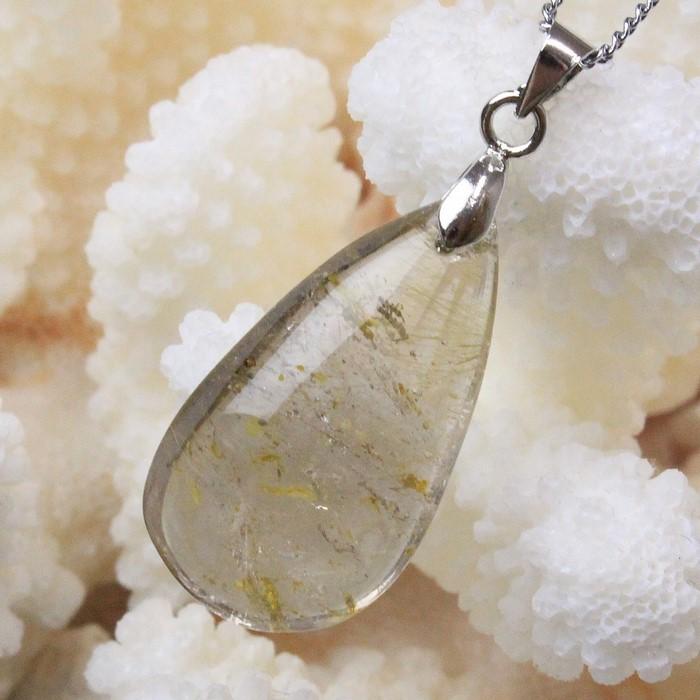ルチルクォーツ ペンダント ネックレス crystal 金針水晶 Necklace