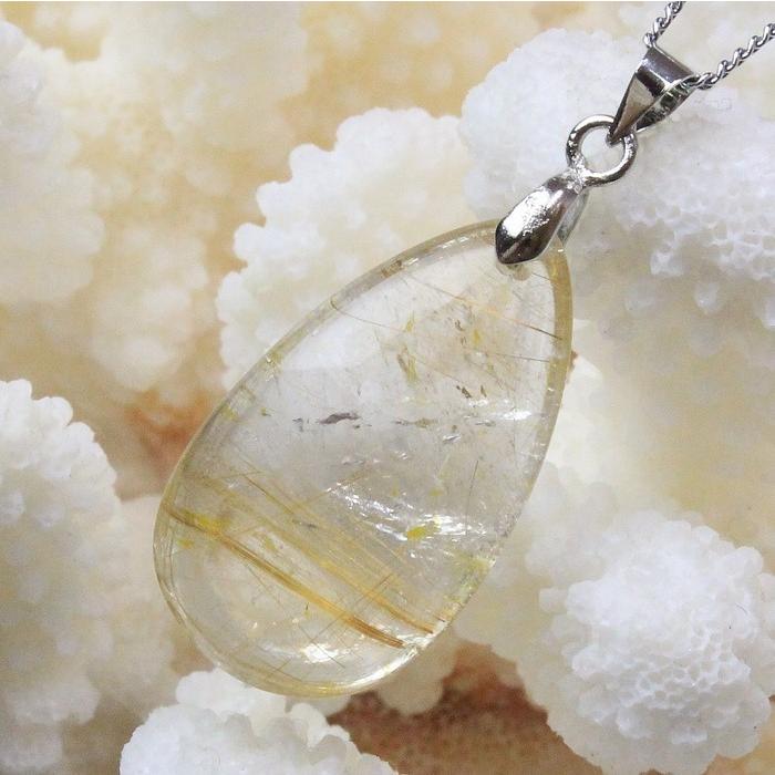ルチルクォーツ ペンダント ネックレス quartz 金針水晶 Necklace