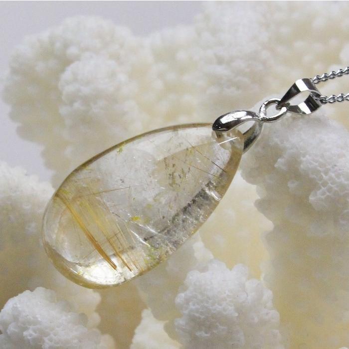 ルチルクォーツ ペンダント ネックレス quartz 金針水晶 Necklace