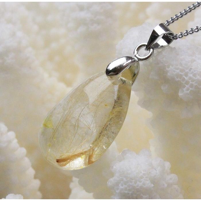 ルチルクォーツ ペンダント ネックレス crystal 金針水晶 Necklace
