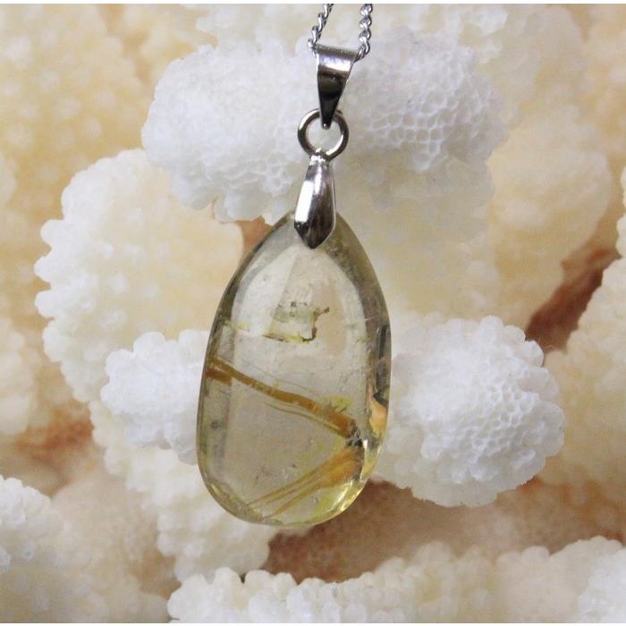 ルチルクォーツ ペンダント ネックレス quartz 金針水晶 Pendant