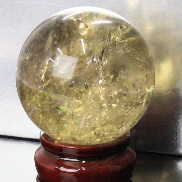 シトリン 丸玉 原石 citrine 黄水晶 水晶玉 パワーストーン【56mm玉