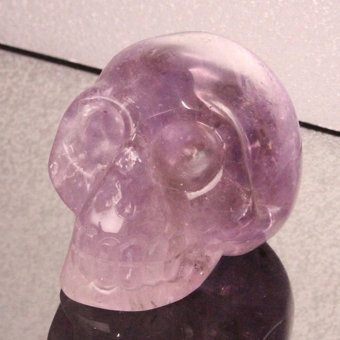 アメジスト ドクロ 原石 スカル 紫水晶 髑髏 天然石 : パワーストーン