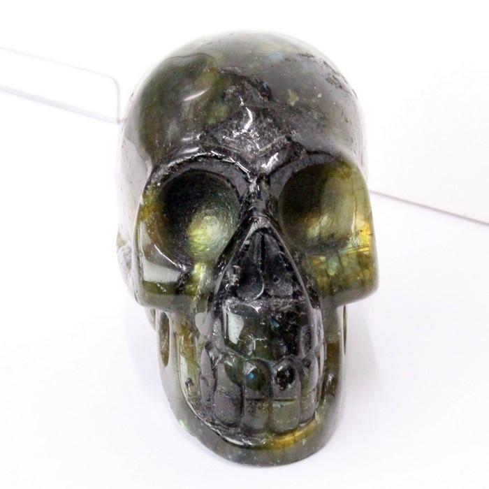 超大型 目が光る 喋る スカル ドクロ 髑髏 高さ約56cm 置物 オブジェ