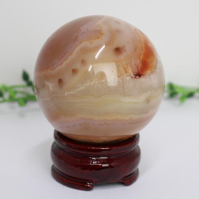 瑪瑙 丸玉 水晶玉 メノウ めのう 原石 一点物【63mm玉