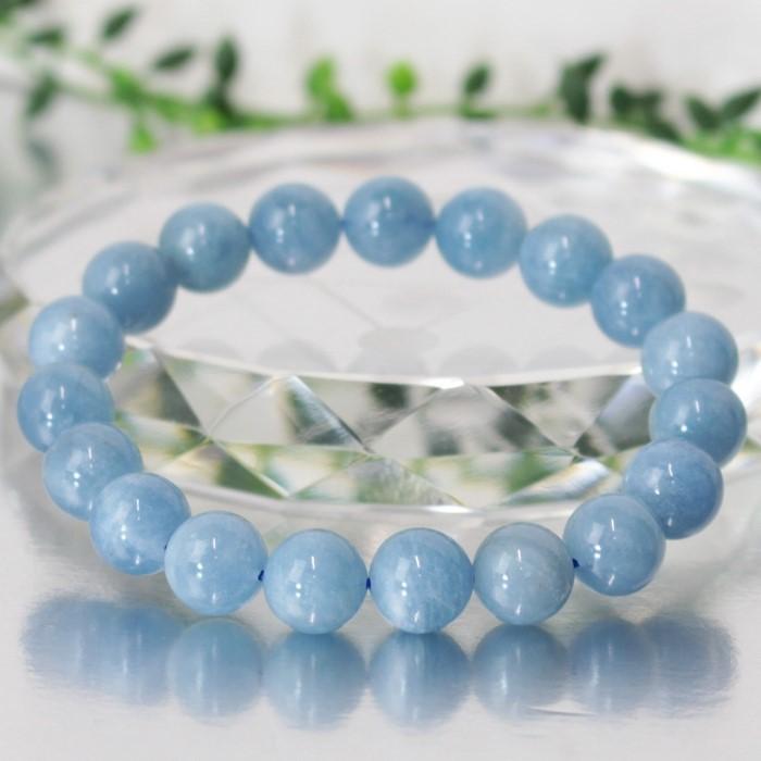アクアマリン 水晶 天然石ブレスレット 10mm 16cm AAA＆AAランク アクアマリン ブレスレット 腕輪 ブレス Bracelet アクア aqua 緑柱石
