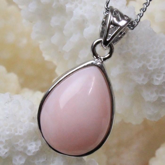 ピンクオパール ペンダント ネックレス ペンダントトップ Pendant Necklace Pink Opal 蛋白石 ピンク 厳選 一点物｜lulu-house