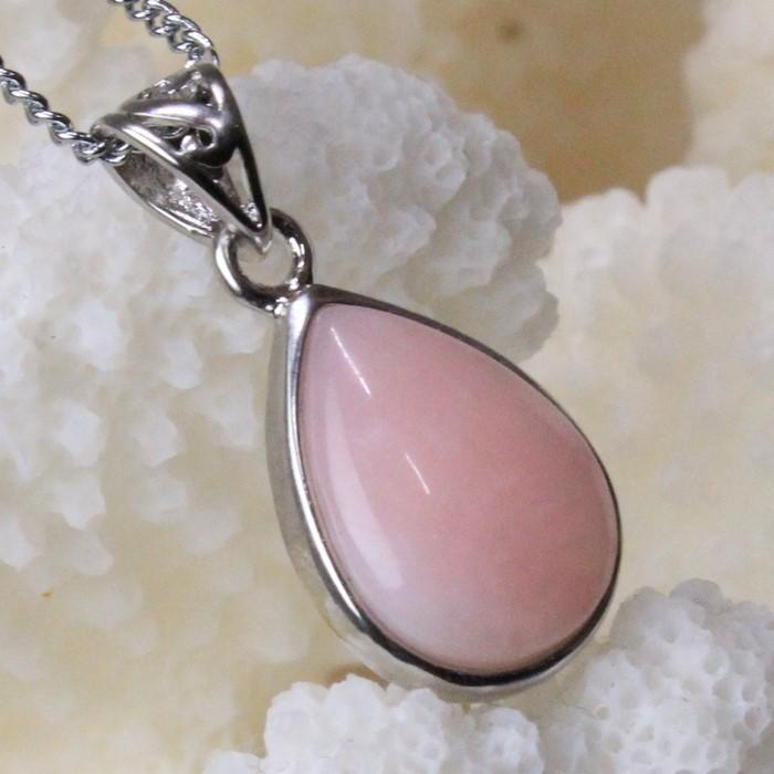 ピンクオパール ペンダント ネックレス ペンダントトップ Pendant Necklace Pink Opal 蛋白石 ピンク パワーストーン｜lulu-house｜02