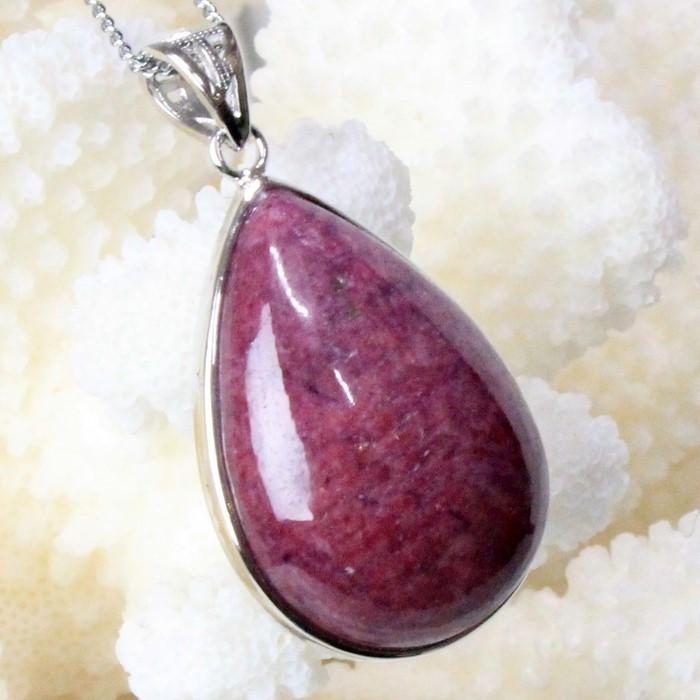 ルビーインゾイサイト ペンダント ネックレス ペンダントトップ Pendant Necklace Ruby in Zoisite アニョライト ルビー メンズ レディース 天然石_1