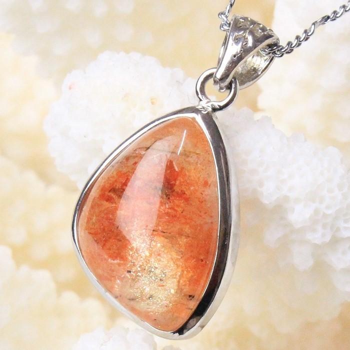 サンストーン ペンダント ネックレス ペンダントトップ Pendant Necklace Sunstone 日長石 メンズ レディース 天然石｜lulu-house