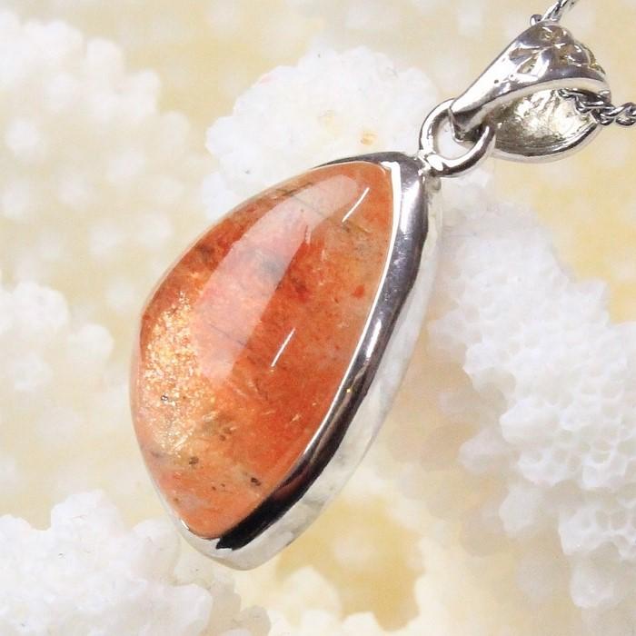 サンストーン ペンダント ネックレス ペンダントトップ Pendant Necklace Sunstone 日長石 メンズ レディース 天然石｜lulu-house｜02