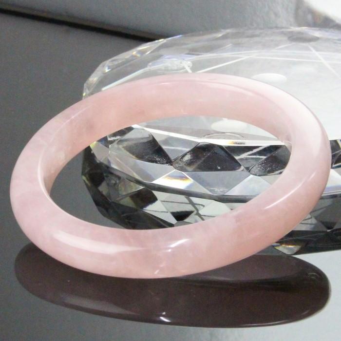 【女性用Mサイズ】【一点物】 ローズクォーツ バングル Bracelet ブレスレット Bangle 腕輪 rose quartz 紅水晶 レディース 一点物の画像