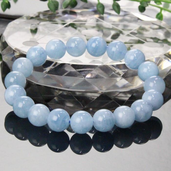 一点物 9mm玉】 アクアマリン ブレスレット Bracelet Bangle 腕輪
