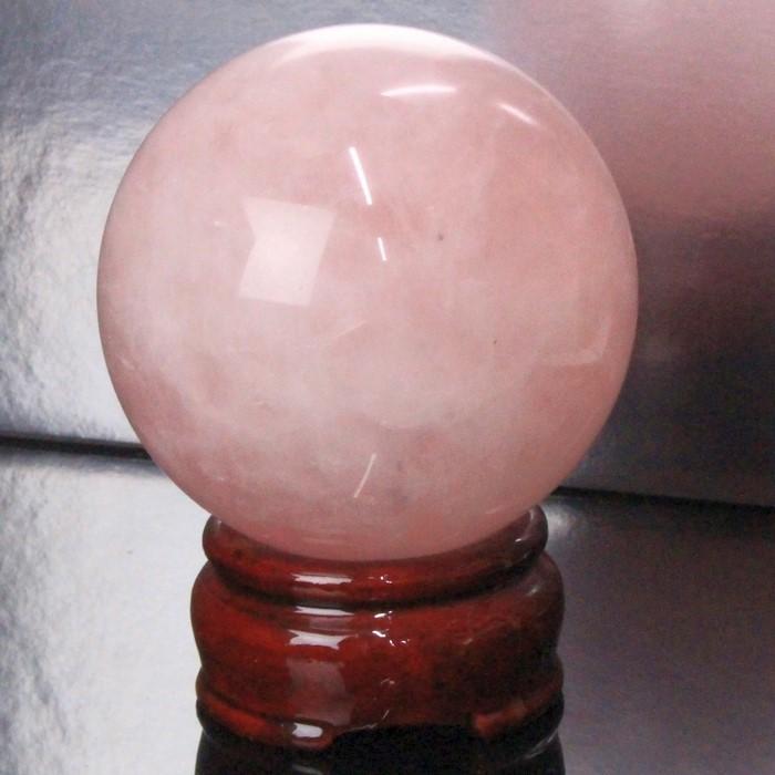 【一点物 65mm玉】 ローズクォーツ 丸玉 水晶玉 球体 原石 Ball 大玉 丸玉 玉 球 rose quartz 紅水晶 魔除け 置物 浄化用 お守り 厳選 一点物_1