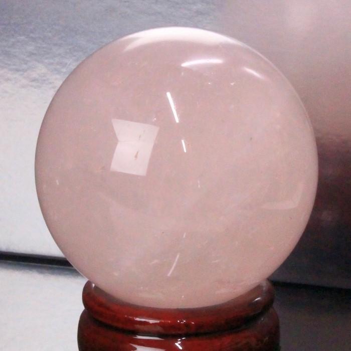 一点物 61mm玉】 ローズクォーツ 丸玉 玉 球 水晶玉 球体 原石 Ball