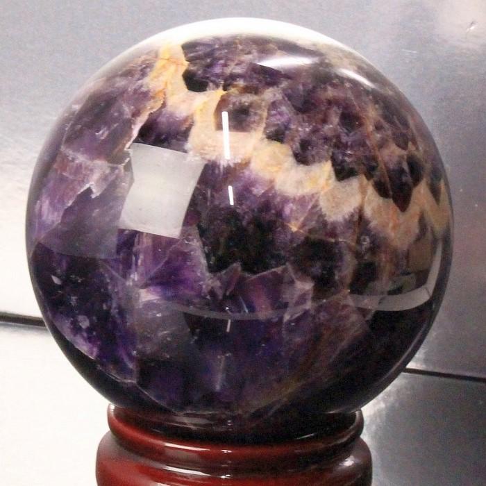 【83mm玉】アメジスト 丸玉 原石 球体 水晶球 置物 水晶玉 Amethyst 紫水晶 人気 おすすめ ヒーリング パワーストーンのサムネイル