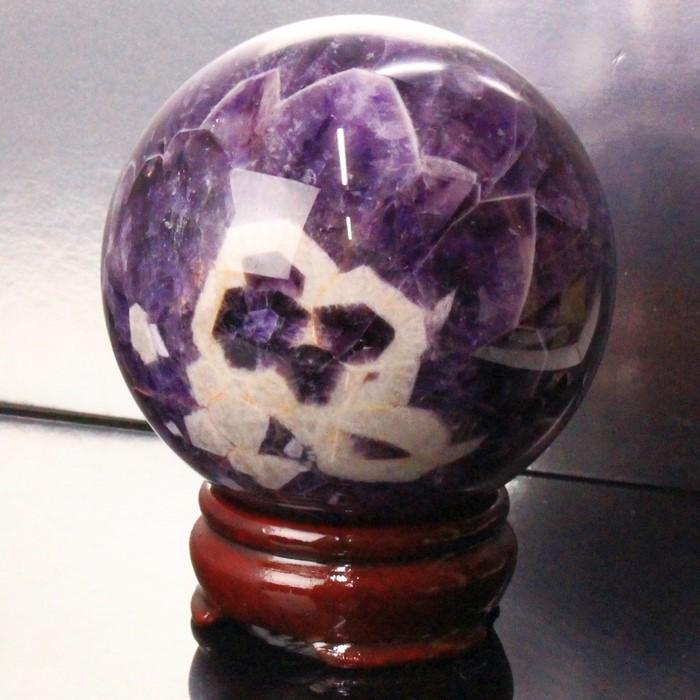 【85mm玉】アメジスト 丸玉 水晶球 置物 水晶玉 原石 球体 Amethyst 紫水晶 人気 おすすめ 浄化 パワーストーンの画像