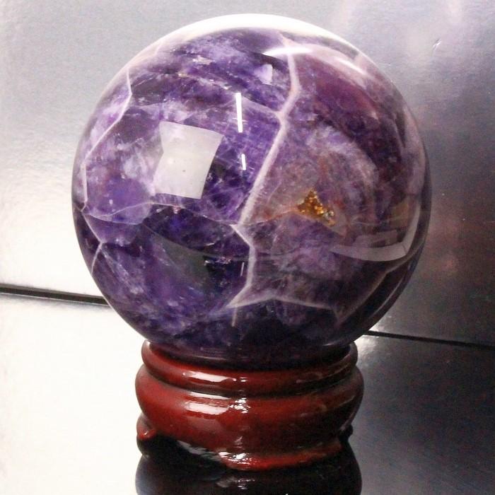 【85mm玉】アメジスト 丸玉 水晶球 置物 水晶玉 原石 球体 Amethyst 紫水晶 人気 おすすめ 浄化 パワーストーンの画像