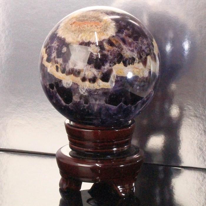 93mm玉】アメジスト 丸玉 球体 水晶球 置物 水晶玉 原石 Amethyst 紫