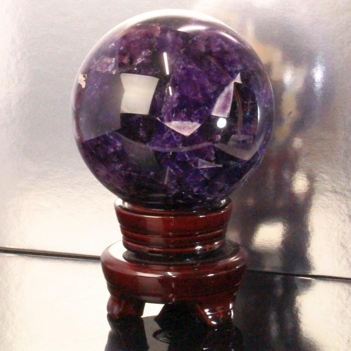 93mm玉】アメジスト 丸玉 球体 水晶球 置物 水晶玉 原石 Amethyst 紫