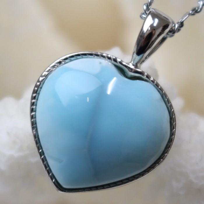 ラリマー ペンダント Necklace ペンダントトップ Pendant ネックレス Larimar ペクトライト 人気 おすすめ メンズ レディース 厳選 一点物