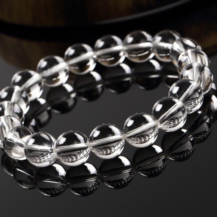 水晶 ブレスレット 【高品質 本水晶 AAAAAグレード 大玉 12mm