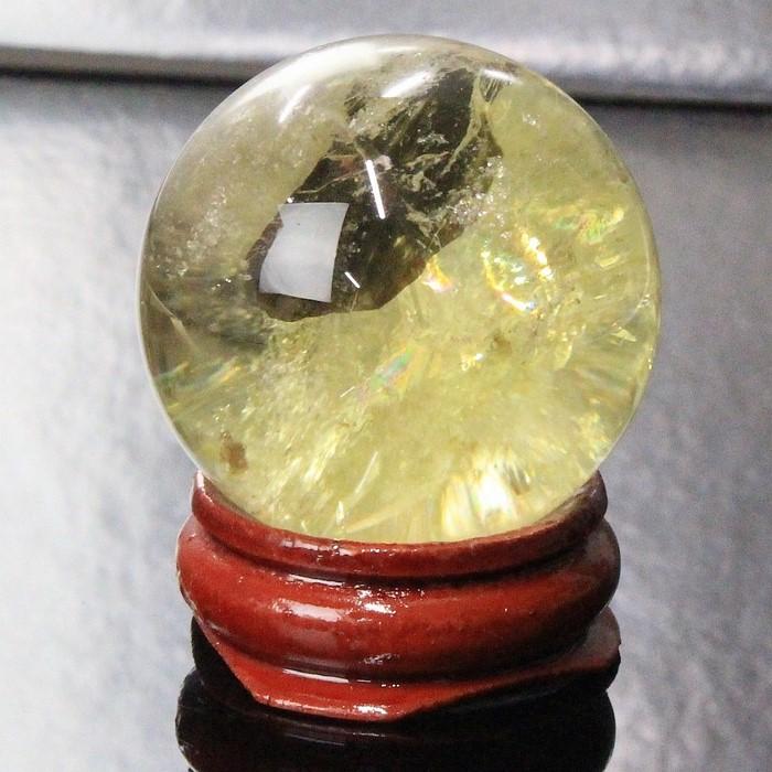 シトリン 丸玉 【厳選 一点物 35mm玉】 黄水晶 原石 シトリン丸玉 一点