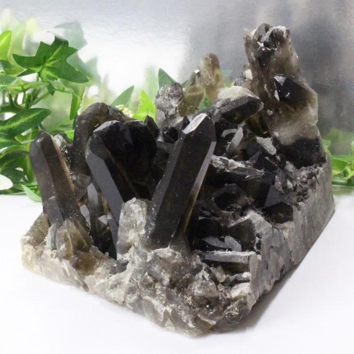 モリオン クラスター 【一点物 限定品】 黒水晶 Morion 原石 置物 石 鉱石 ラフ モリオンクラスター 浄化 魔除け 厄除け 邪気払い お守り 天然石の画像