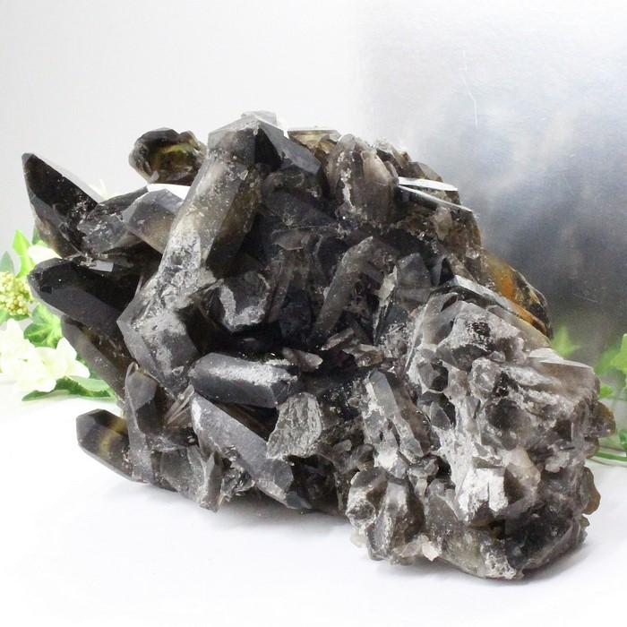モリオン クラスター 【高品質 一点物】 黒水晶 Morion 原石 石 鉱石 