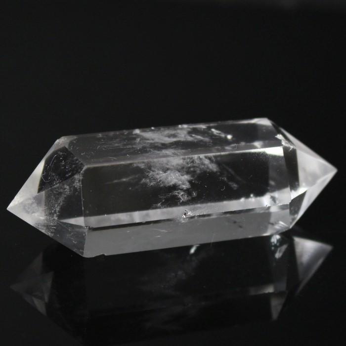 水晶 ポイント 天然水晶 石 浄化 原石 浄化用水晶 ダブルポイント ダブルターミネイティッド Crystal すいしょう 一点物 現物 ...