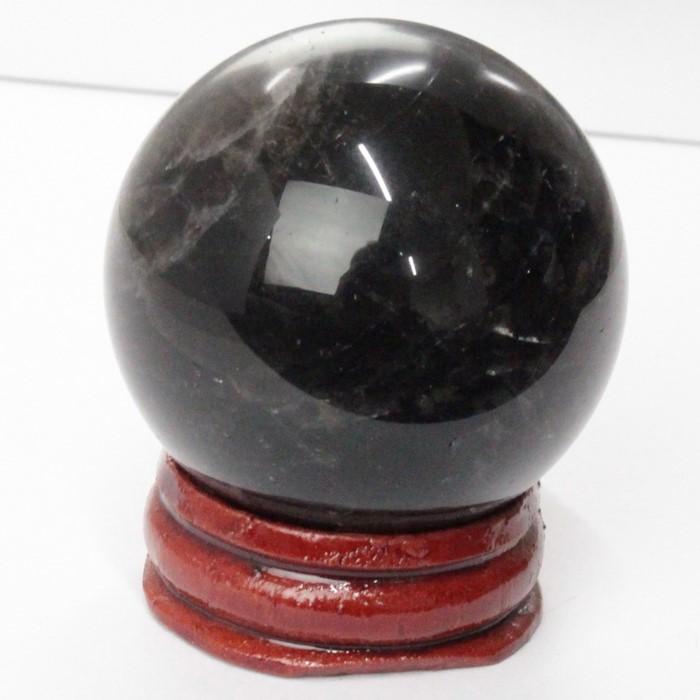 モリオン 丸玉 【43mm 一級品の輝き 厳選一点物】 大玉 球体 水晶玉