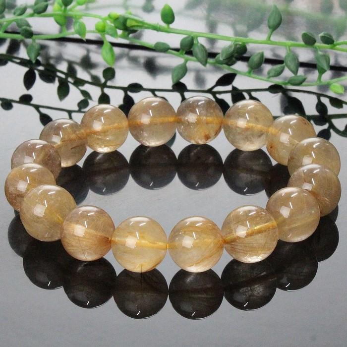 ルチルクォーツ ブレスレット 【厳選品質 現物販売】 Bracelet 数珠 ルチルクォーツブレスレット メンズ レディース 人気 おすすめ パワーストーンの画像
