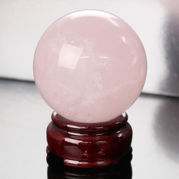 ローズクオーツ水晶　超大玉 ローズクォーツ 丸玉 【59mm】 大玉 水晶玉 原石 ローズクォーツ丸玉