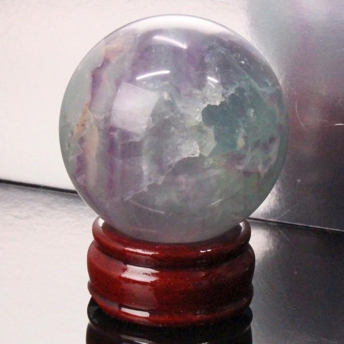 フローライト 丸玉 【61mm 一級品の輝き 厳選一点物】 大玉 球体 置物 水晶玉 原石 フローライト丸玉 天然 一点物_1