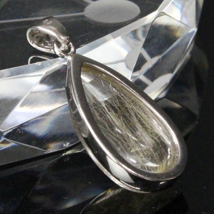 ルチルクォーツ ペンダント  ネックレス ペンダントトップ ルチルクォーツペンダント お金持ち 金運 幸運 商売繁盛 天然石の画像