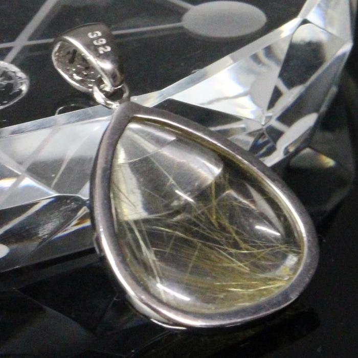 ルチルクォーツ ペンダント 【レア 1点物】 ネックレス  お金持ち 金運 幸運 商売繁盛 パワーストーンの画像